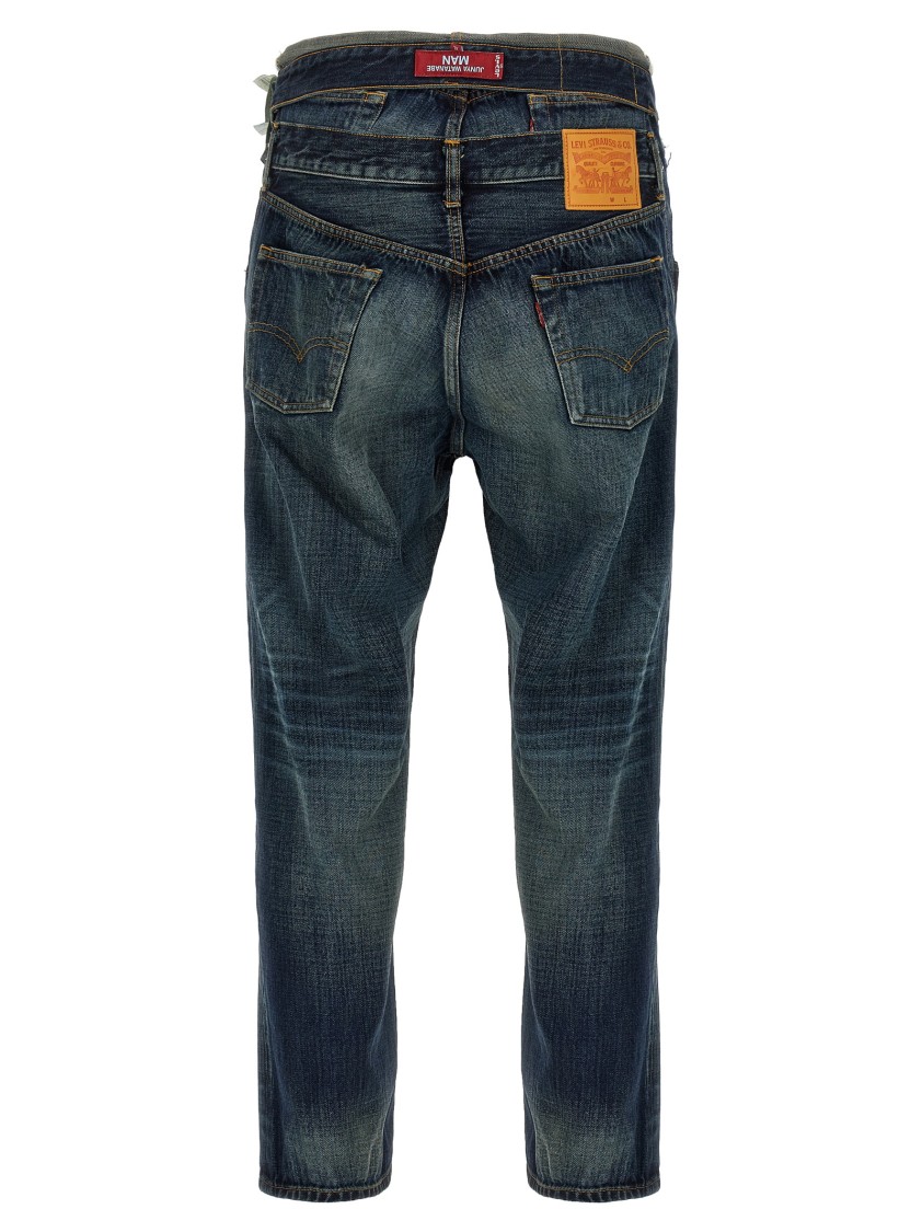 Junya Watanabe Levi's® Jeans Contrast Stitching In Blue
