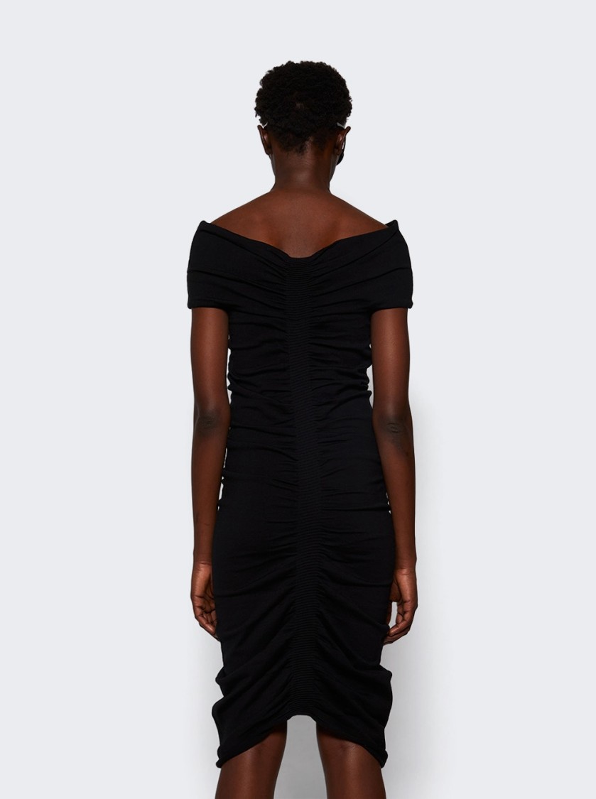 Alexander Wang Off-shoulder Ruched Dress In Black