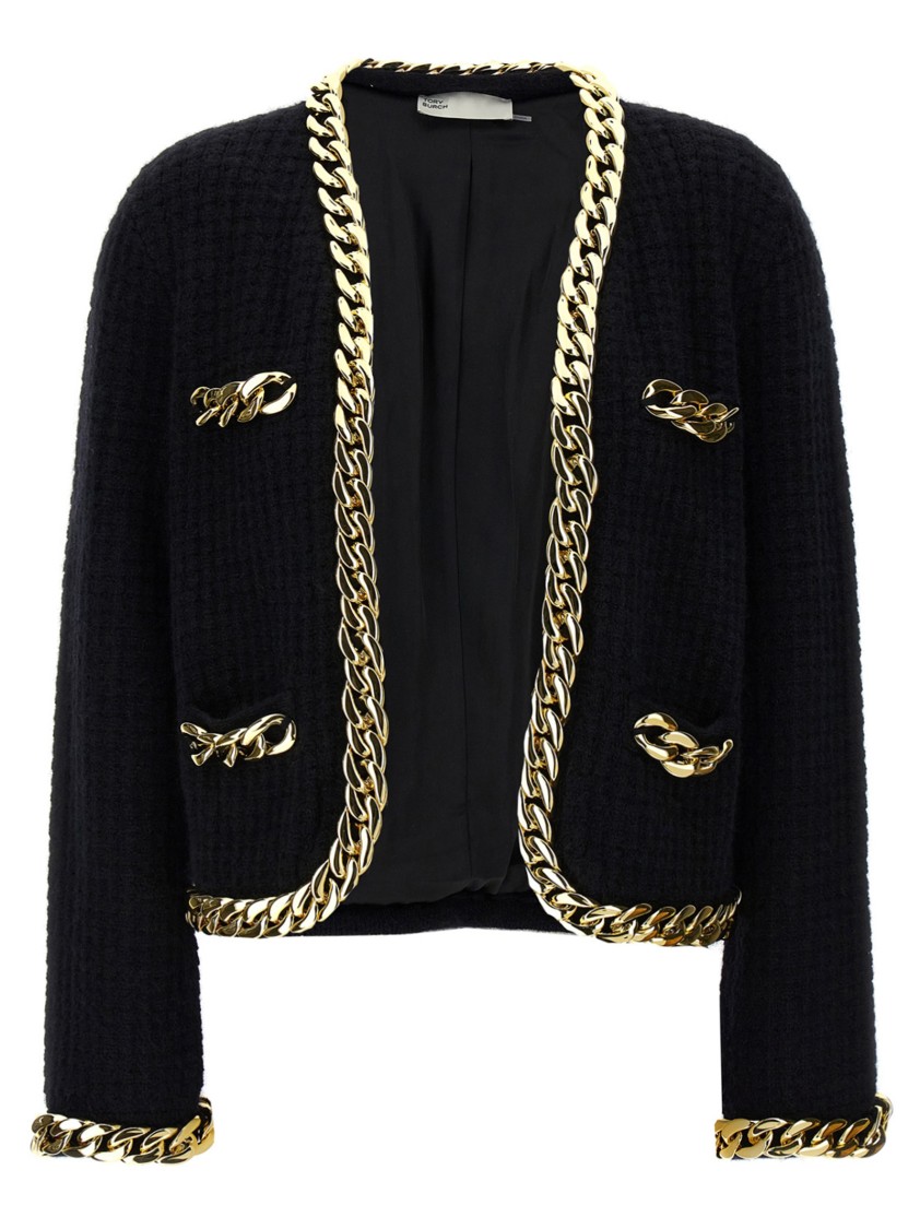 ジャケット TORY BURCH 'Kendra Chain' Blazer Black Tory Burch 'Kendra Chain' Blazer in Black | THE LIST