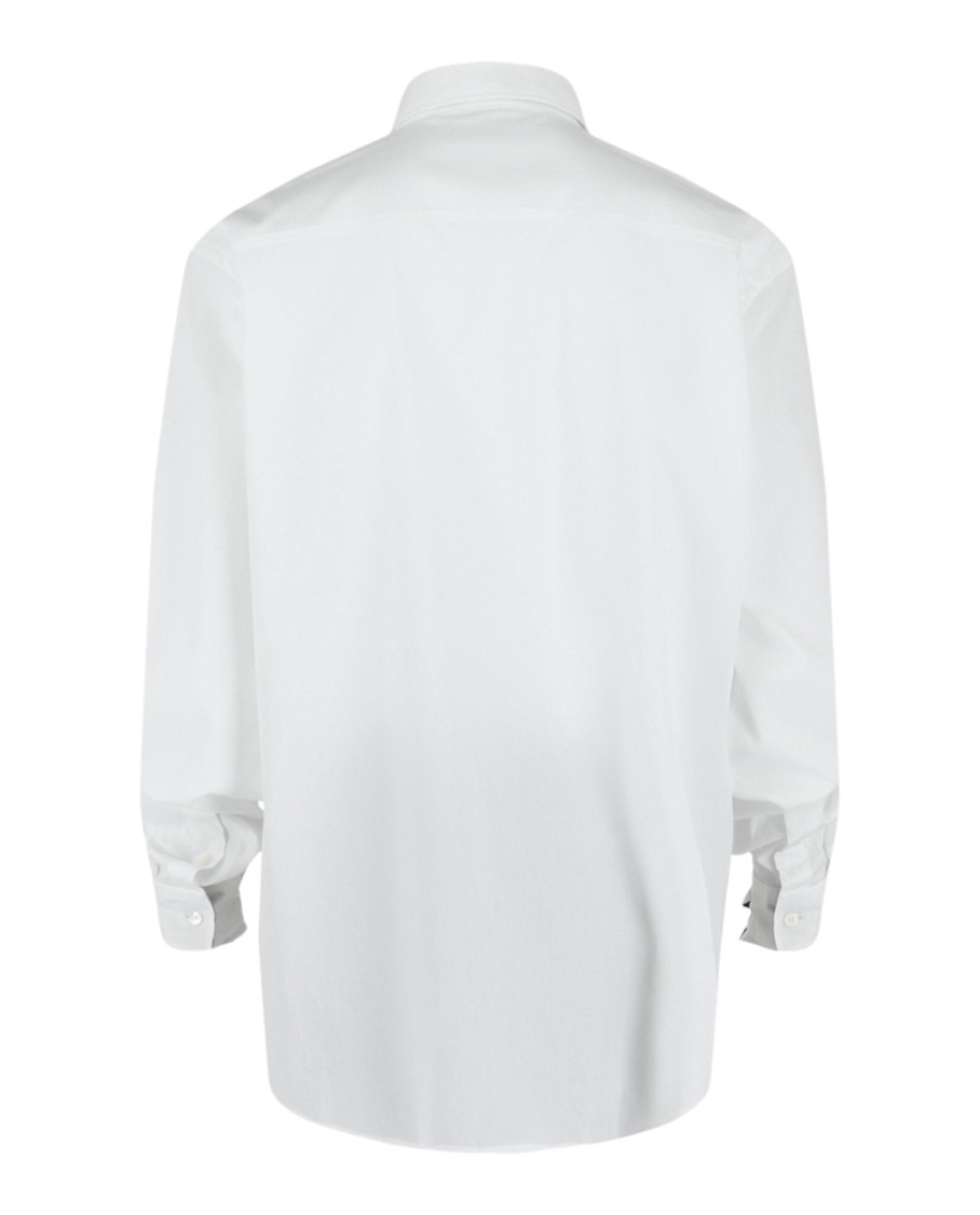 Burberry Stretch Cotton Poplin Shirt In White