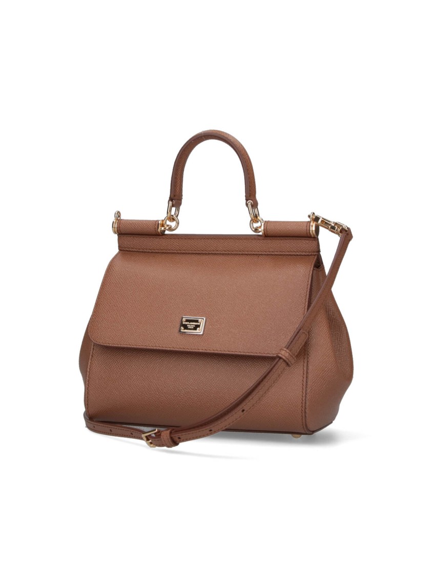 Dolce & Gabbana "sicily" Medium Handbag Brown In Brown