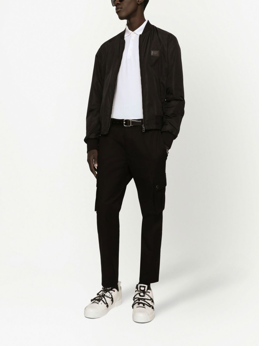 Dolce & Gabbana Dg Essential Puffer Jackets Black In Black