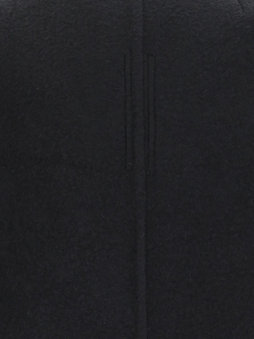 Rick Owens Maxi Coat With Hood In Black