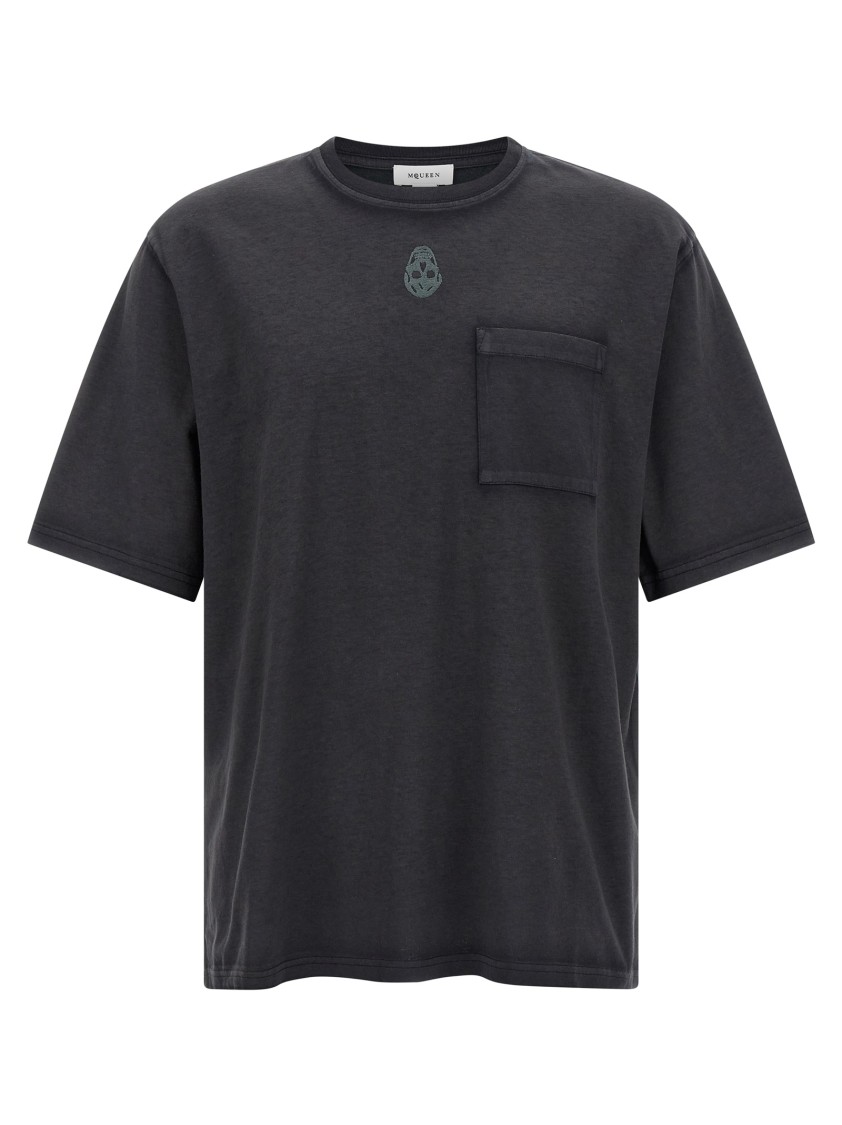 Alexander Mcqueen Faded T-shirt In Black