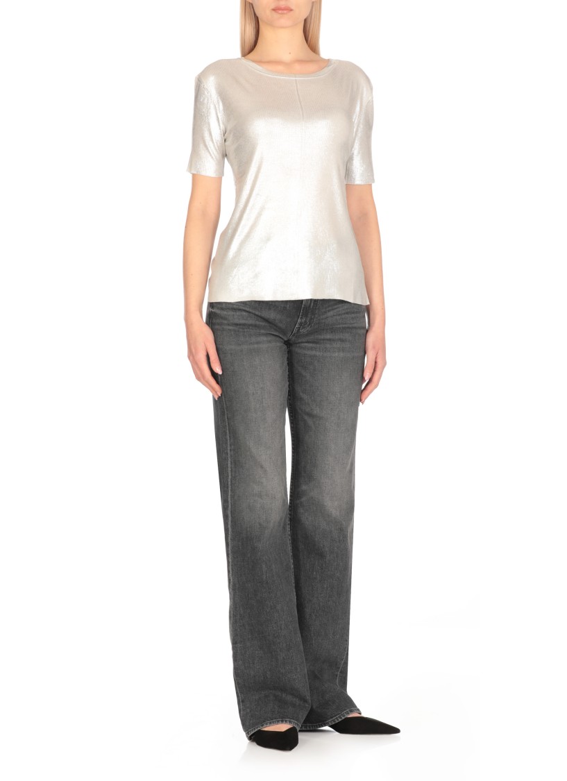Shop Avant Toi Silver Sweater With Lurex Details In White