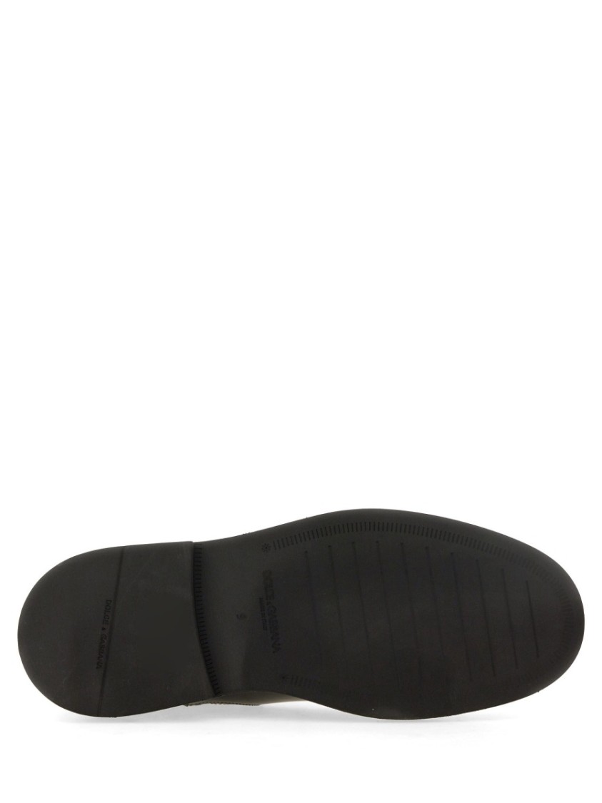 Dolce & Gabbana Men Brushed Leather Boot In Black