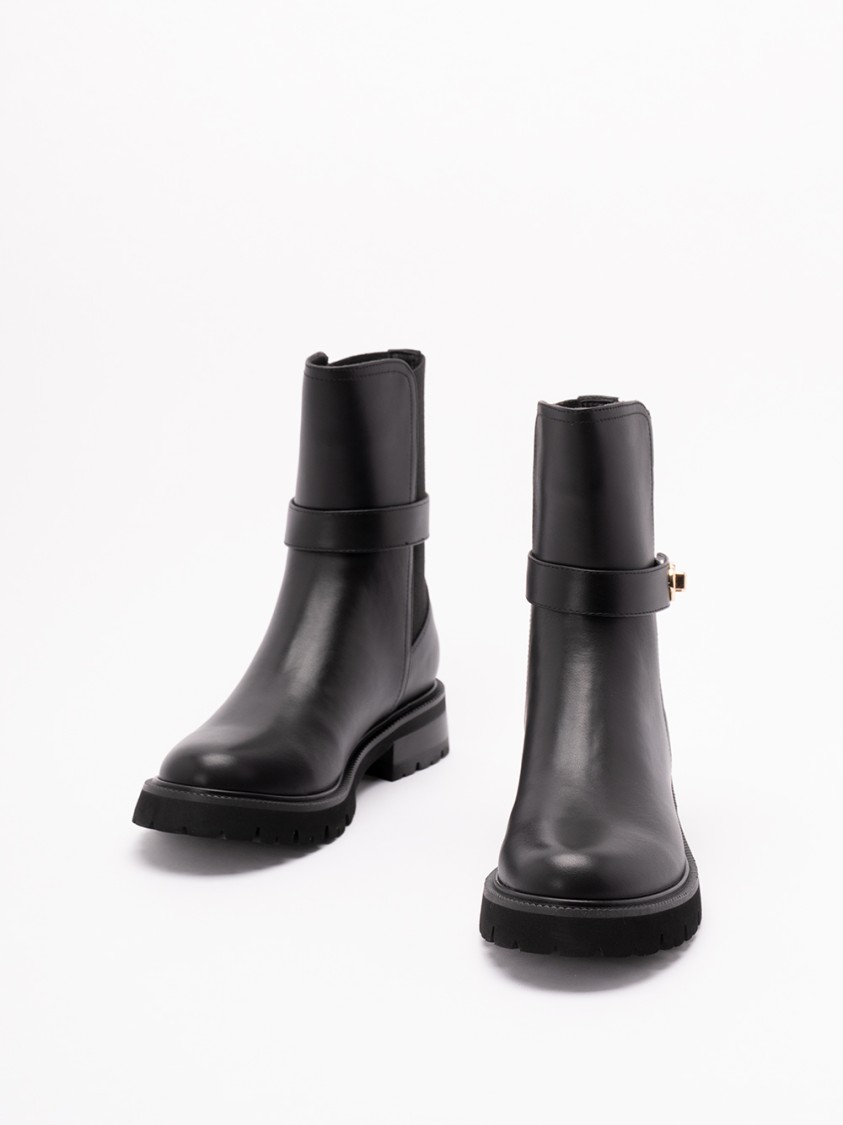 Twinset Twin-set Black Polyurethane Boots In Multi