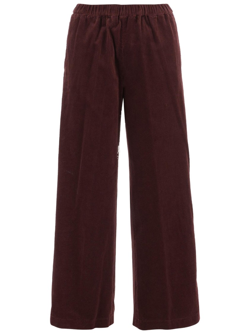 Aspesi Cotton Velvet Pants In Black