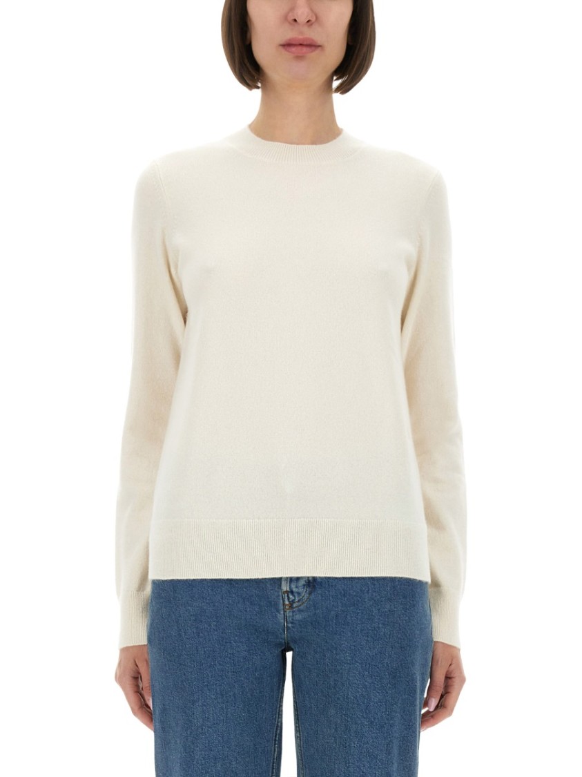 Burberry Regular Fit Cashmere Sweater In White
