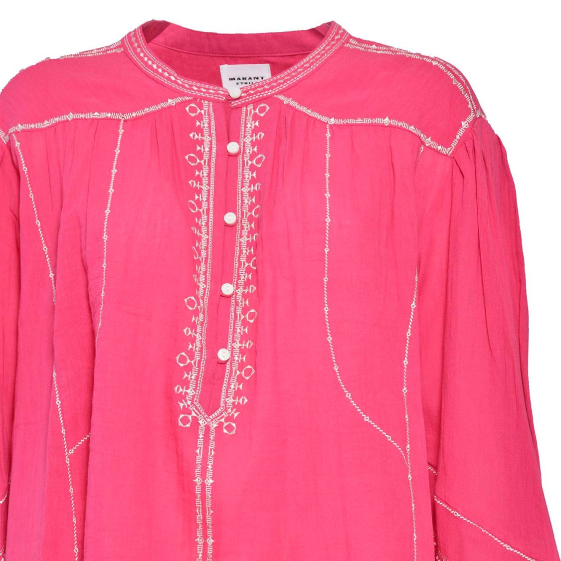 ISABEL MARANT ÉTOILE ISABEL MARANT ÉTOILE PELSON BLOUSE IN EMBROIDERED COTTON FUCHSIA