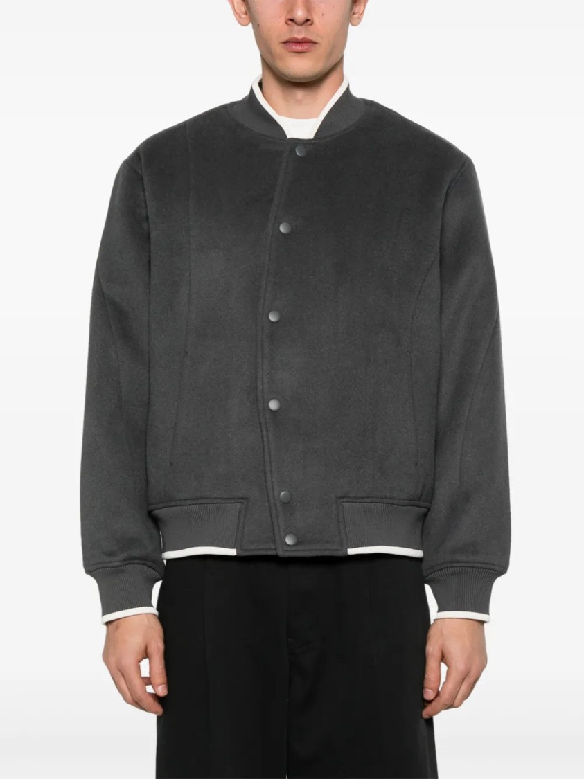 Axel Arigato Anthracite Grey Typo Varsity Jacket In Grey