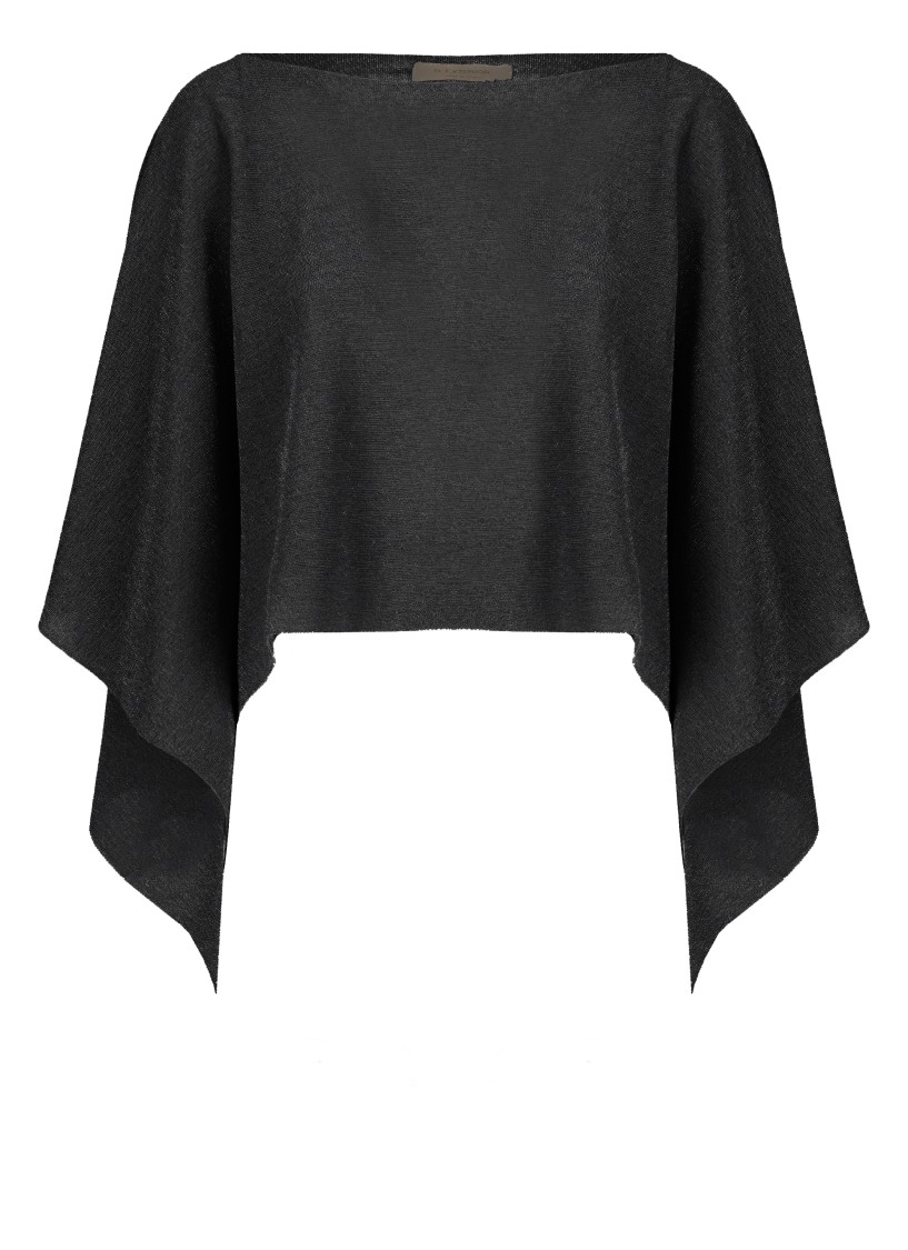 D Exterior D. Exterior Black Viscose Cape