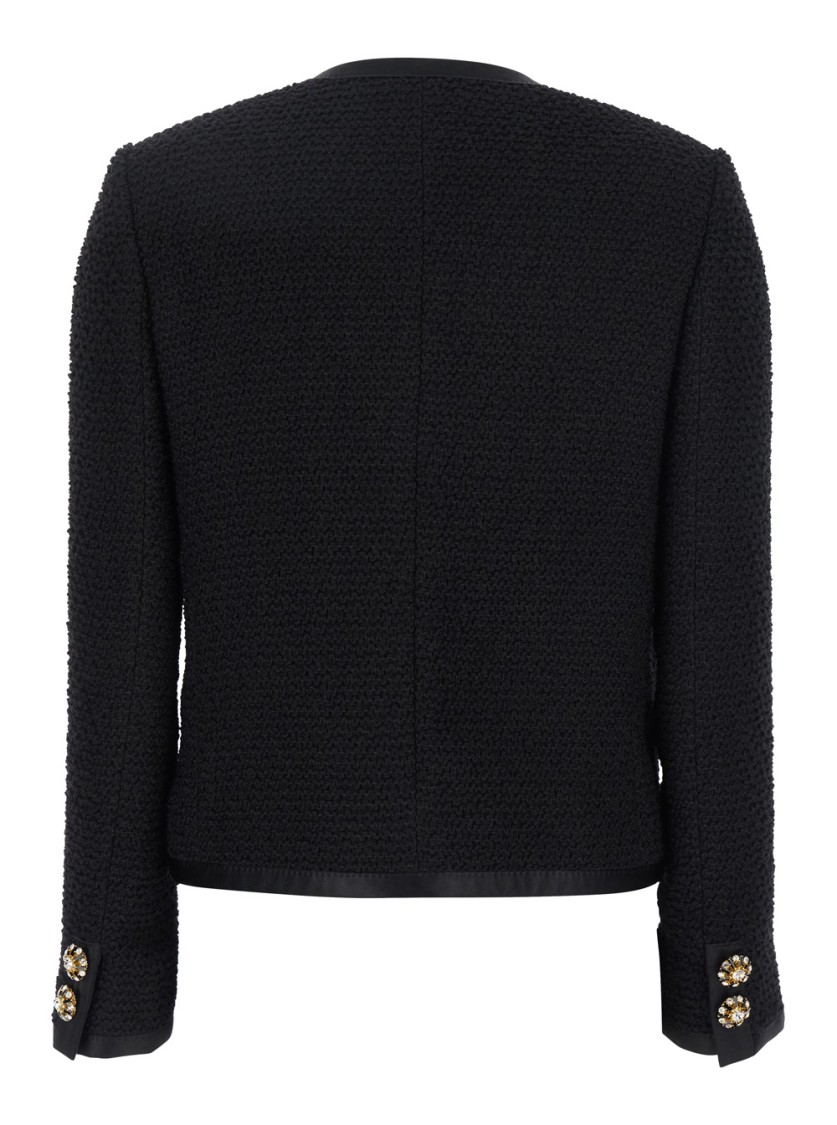 DOLCE & GABBANA DOLCE & GABBANA BLACK CROP JACKET