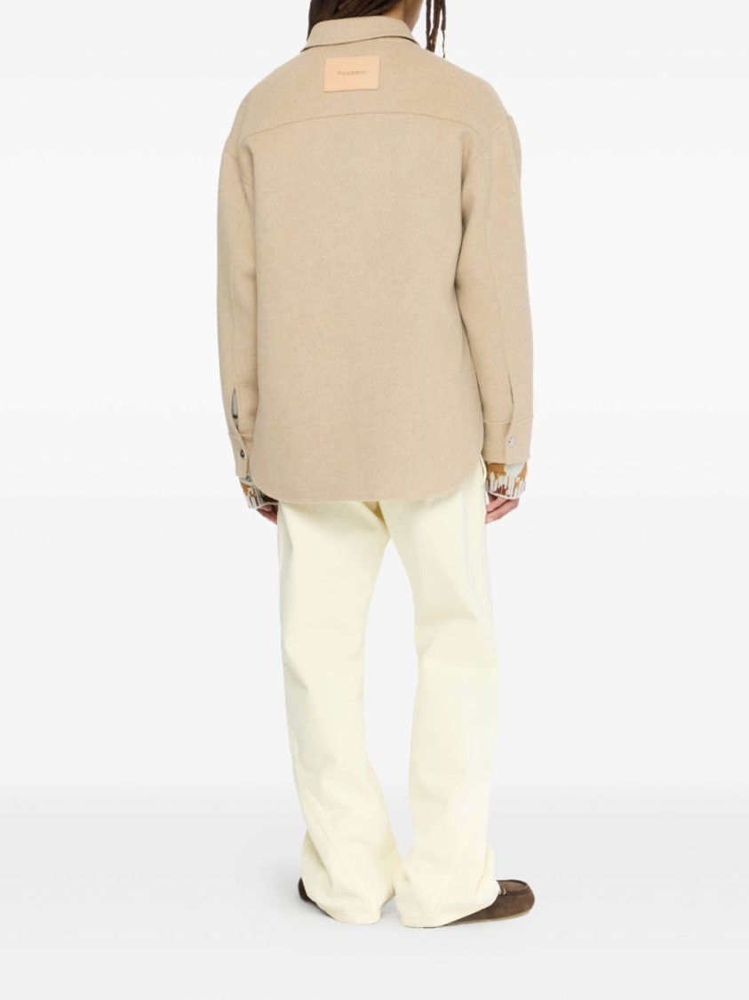 Jw Anderson J. W. Anderson Relaxed Fit Jacket With Classic Collar In Neutral