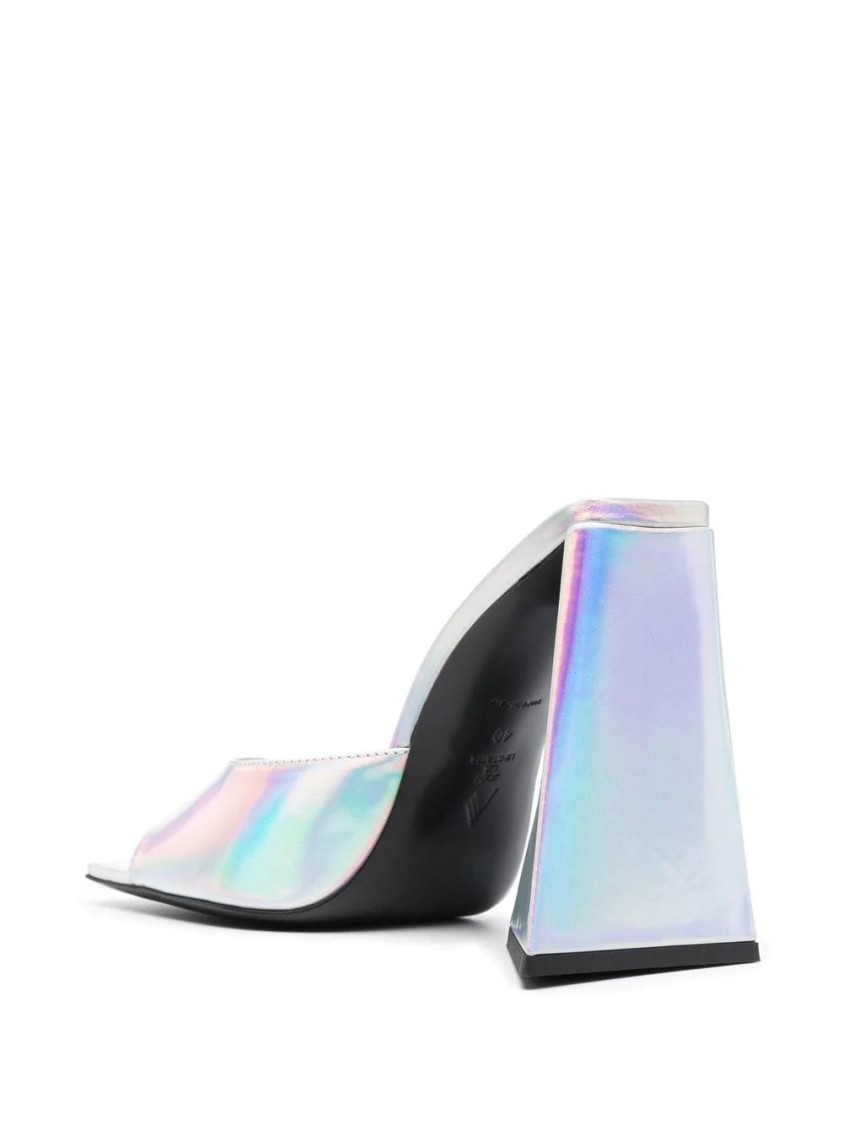 Attico The Devon 115mm Mule In Silver
