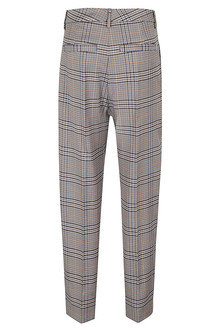Dondup Tailored Pants With Micaela Check Pattern In Grey