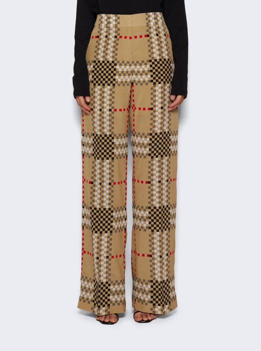 Burberry Vintage Check Trousers In Neutrals