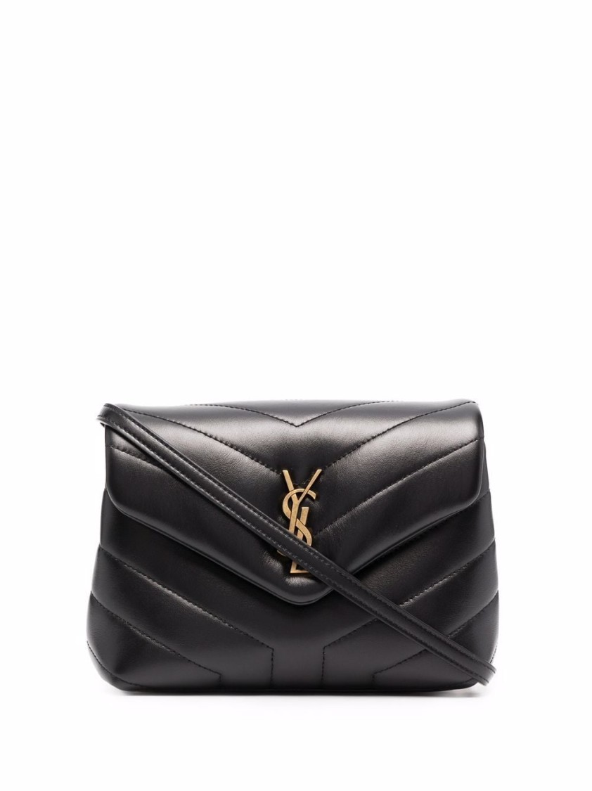 Saint Laurent Loulou Toy Crossbody Bag In Black