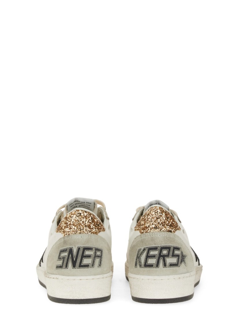 Golden Goose Deluxe Brand Women Ball Star Leather Sneakers With Glitter Detail