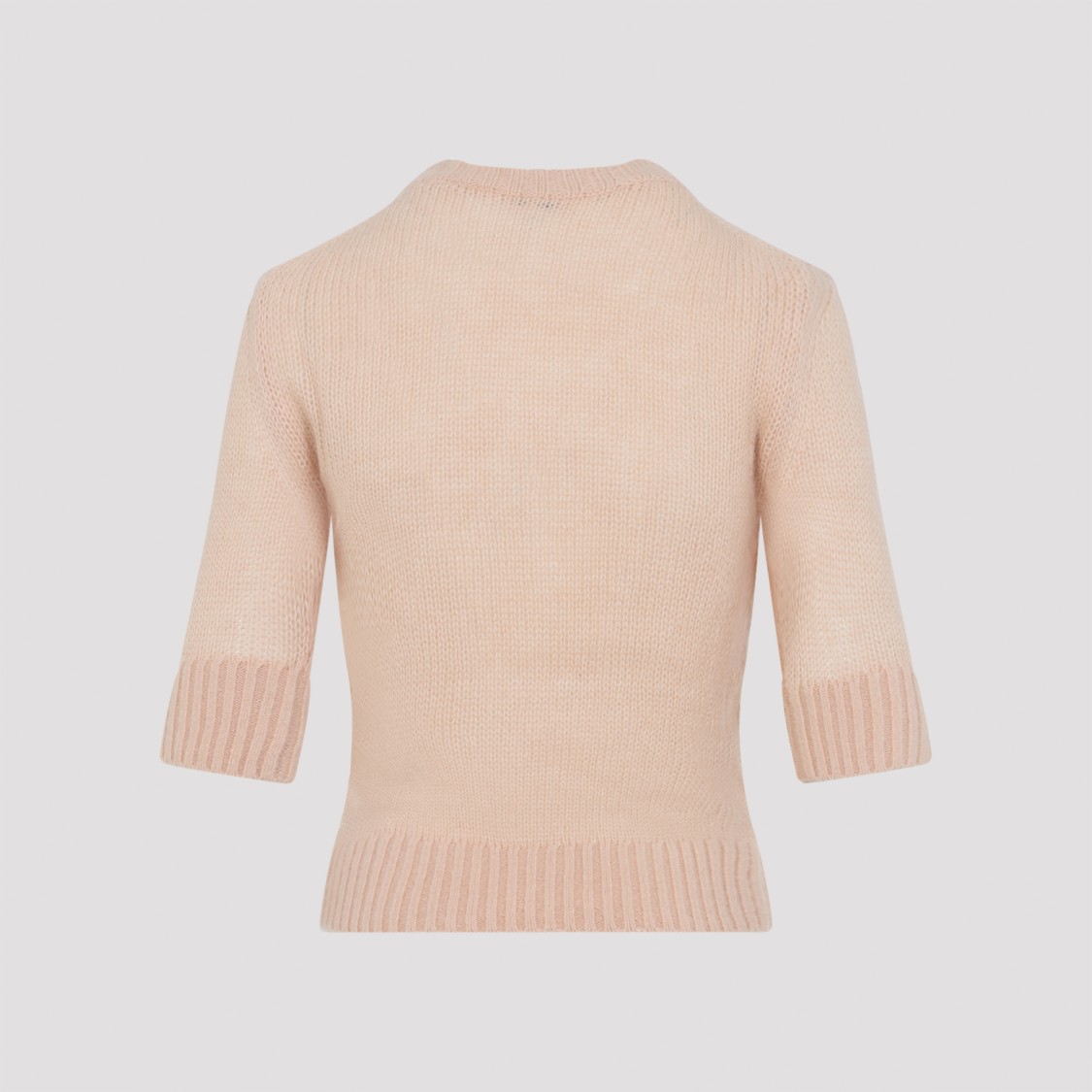 Chloé Wool And Silk Logo-applique Top In Pink
