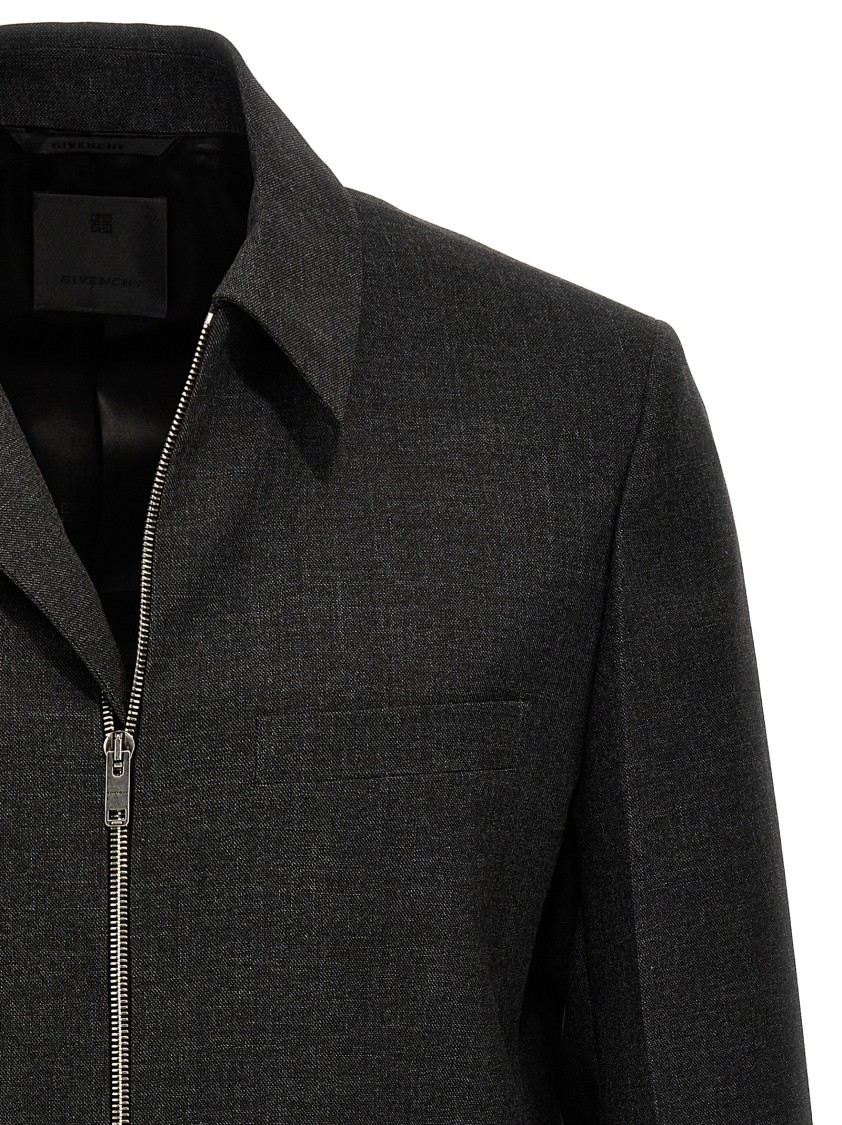 Givenchy Structured Blouson Casual Jackets And Parka Gray In Black
