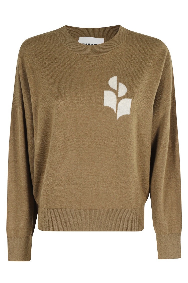 Isabel Marant Étoile Relaxed Fit Long Sleeve Jersey Top With Ribbed Details In Neutral