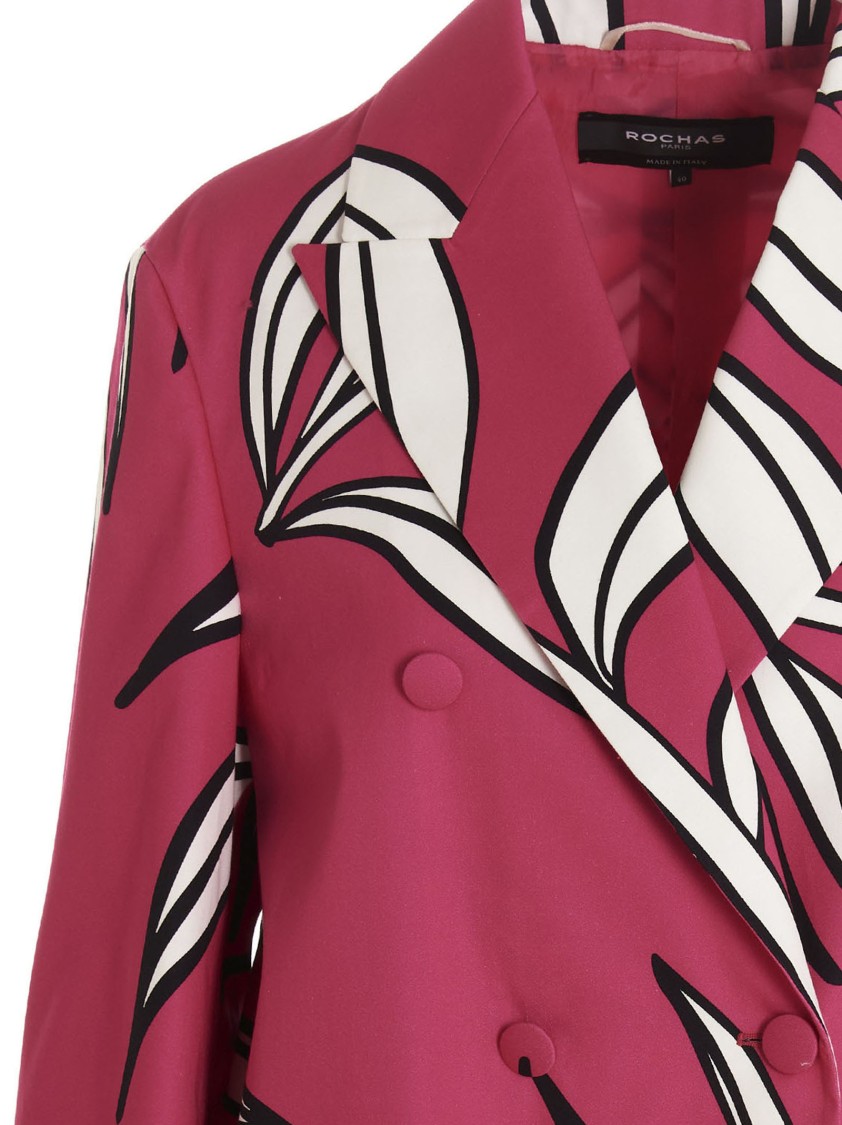 Rochas Floral Pattern Blazer Jacket In Pink