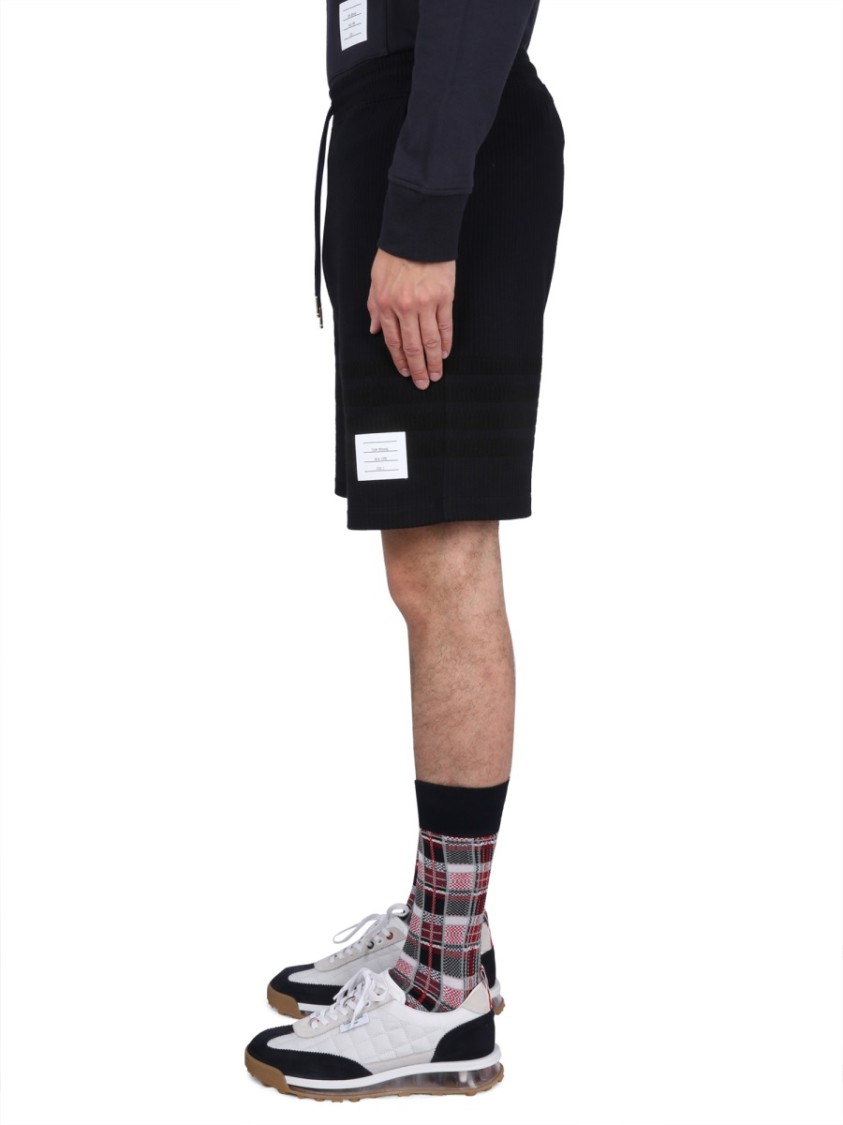 Shop Thom Browne Sweatshirt Bermuda In Blue