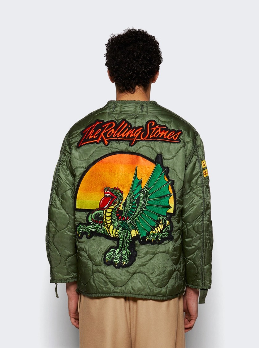 Madeworn Rolling Stones Jacket Army In Green