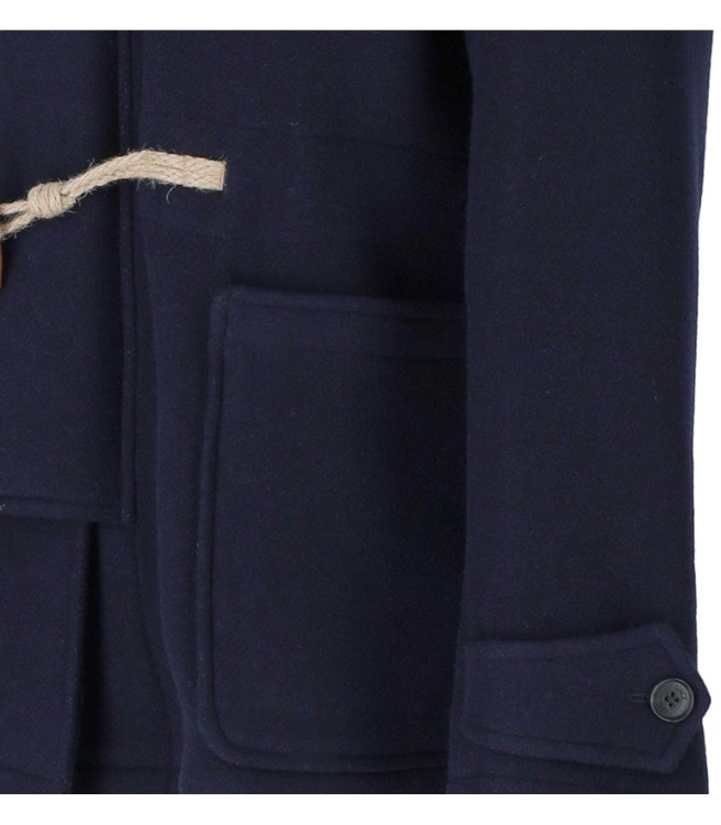 Baracuta Double Wool Short Duffle Navy Blue Montgomery