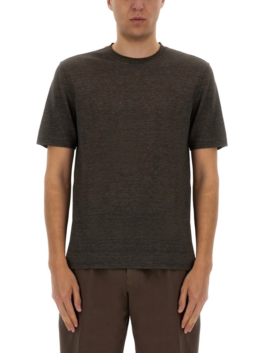 Shop Zegna Oasis Linen T-shirt