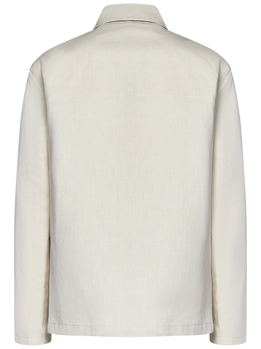 Drumohr Beige Button-up Shirt With And Textured Detail