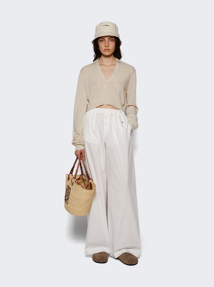 Éterne Eterne Stevie Cashmere Cropped Sweater Oatmeal