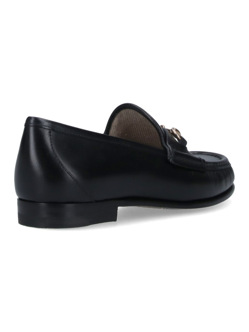 Gucci Horsebit 1953 Leather Loafers With Gold-tone Hardware In Black