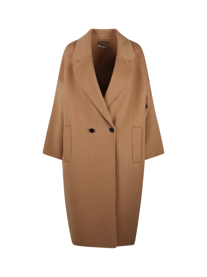 Shop Leon & Loulou Paris Double Breasted Coat In Brown