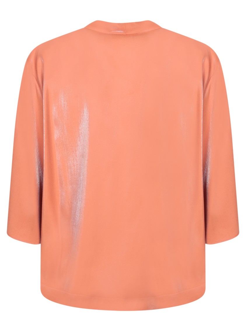 Shop Incotex Short Sleeve Satin Modal Blouse