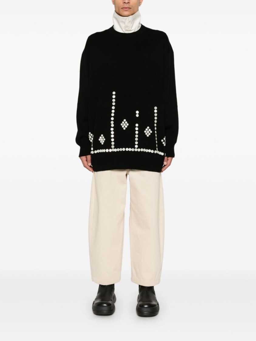 Comme Des Garçons Comme Des Garcons Sweater With Decorative Buttons In Black