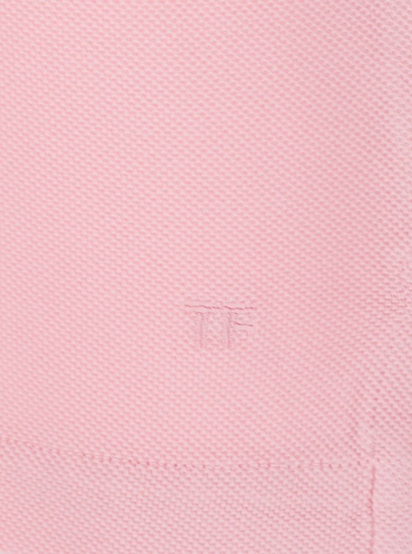 Tom Ford Pimk Short-sleeves Polo In Cotton Piquet Jersey Man In Pink