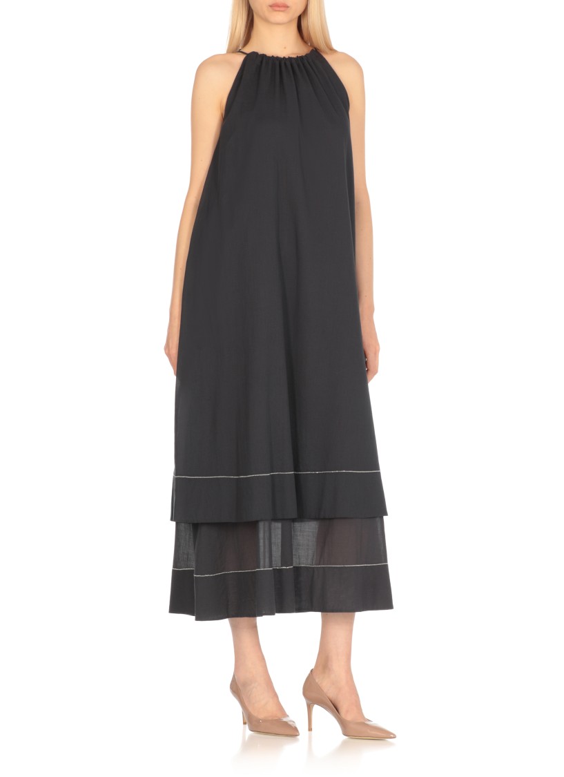 Shop Peserico Blue Cotton Dress