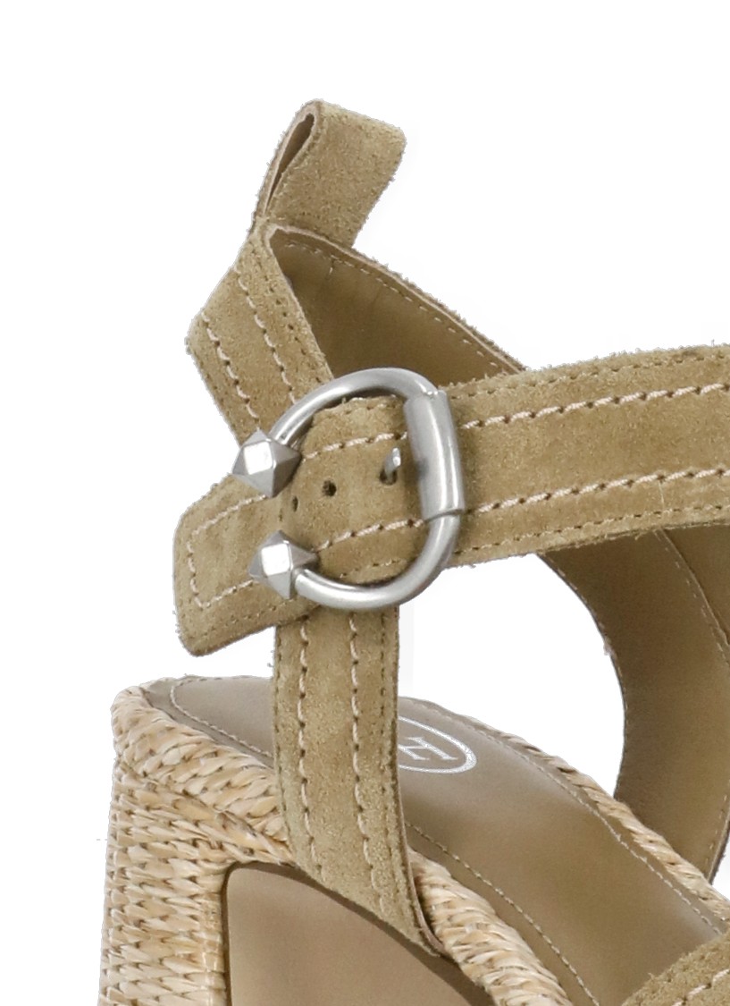 Ash Suede And Raffia Heeled Sandal