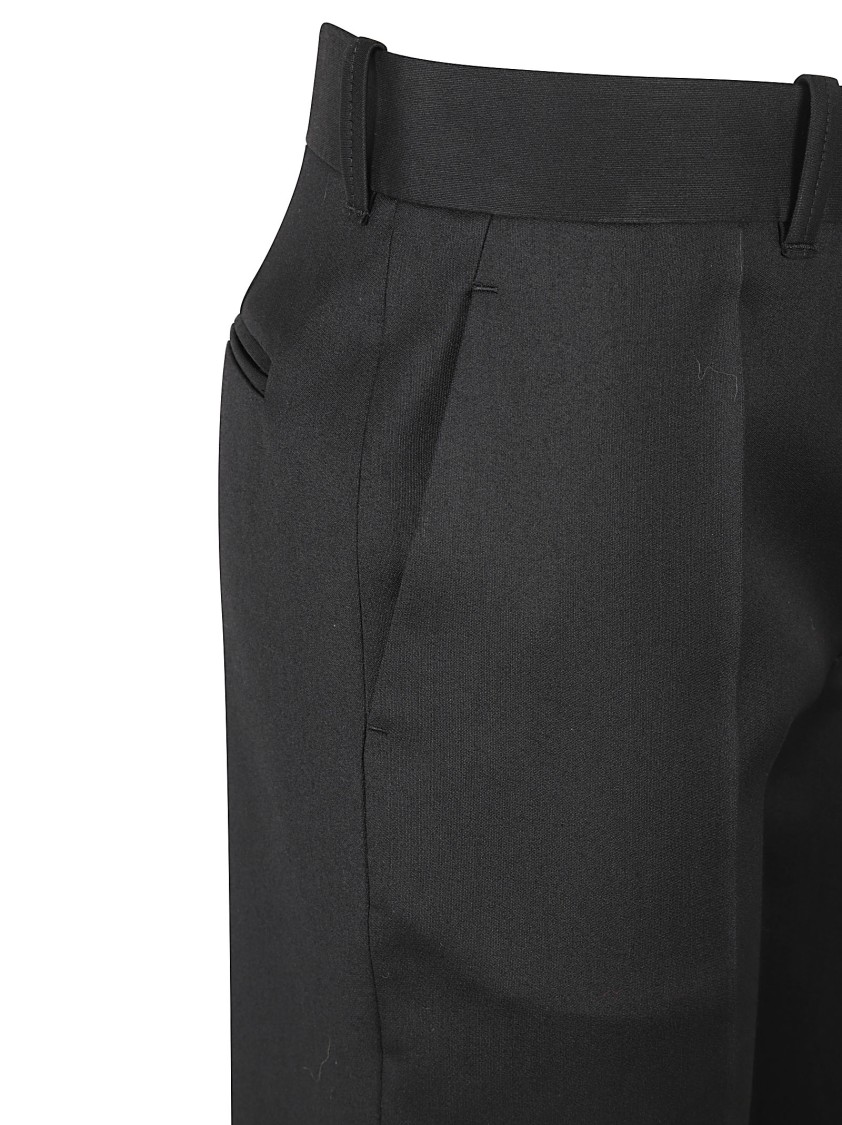 Chloé Wide-leg Tailored Trousers With Structured Waistband In Black