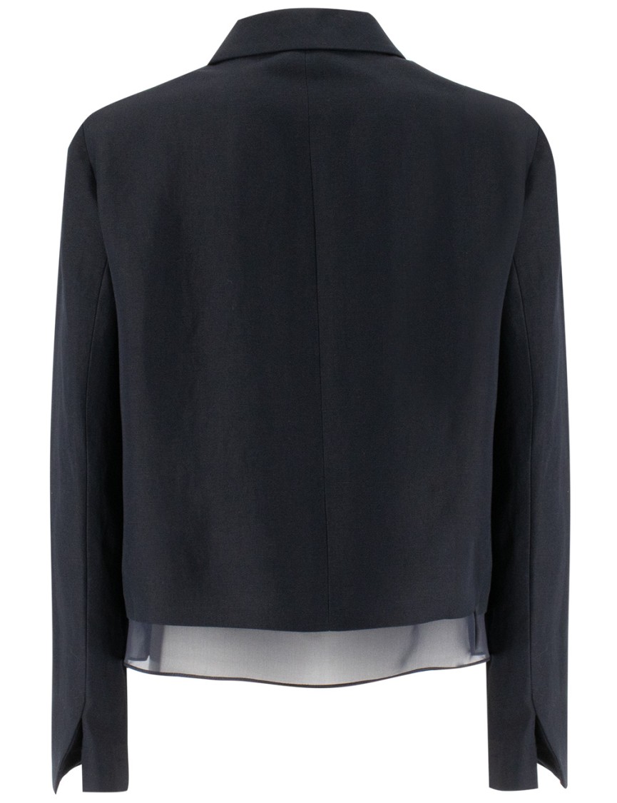 FABIANA FILIPPI FABIANA FILIPPI SINGLE-BREASTED LINEN AND VISCOSE JACKET