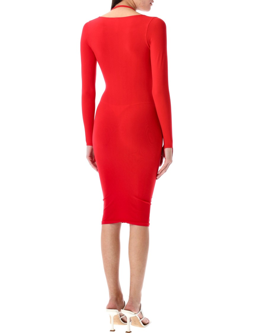 Andreädamo Andreādamo Sculpting Jersey Midi Dress In Red