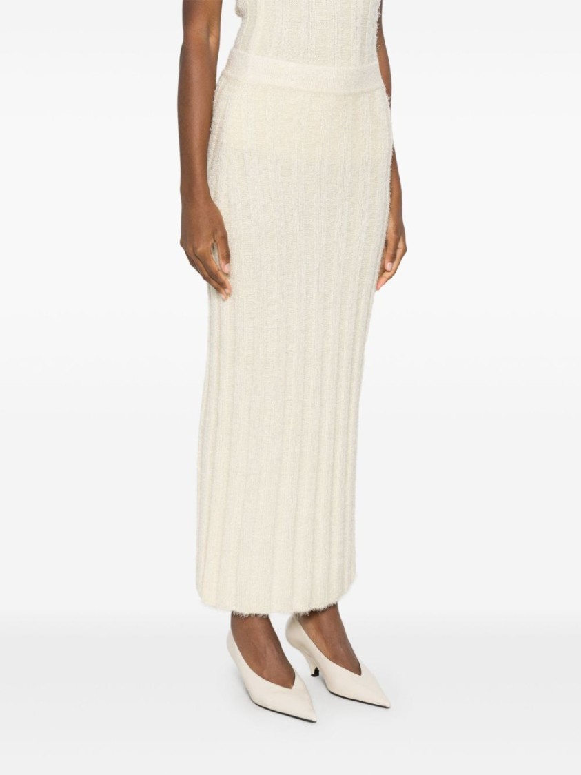 Khaite Claire Midi Skirt In Multi
