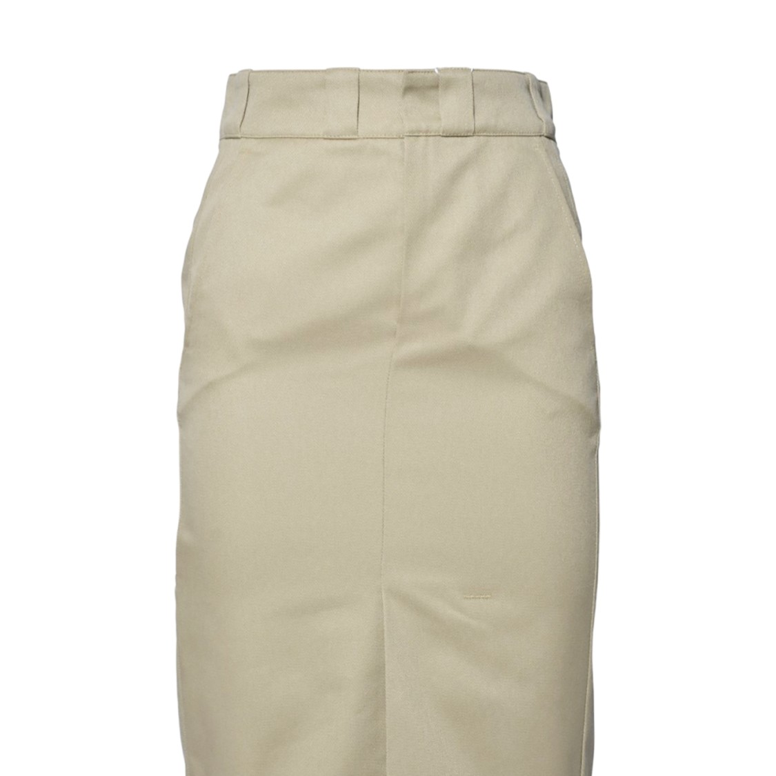 Maison Margiela Midi Skirt In Beige Cotton Twill In Neutrals