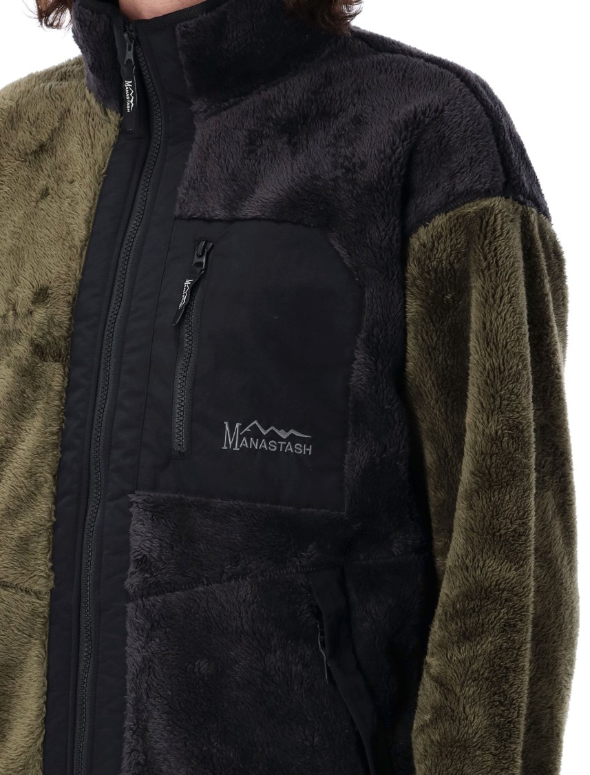 Manastash Panelled Fleece Jacket In Multicolor