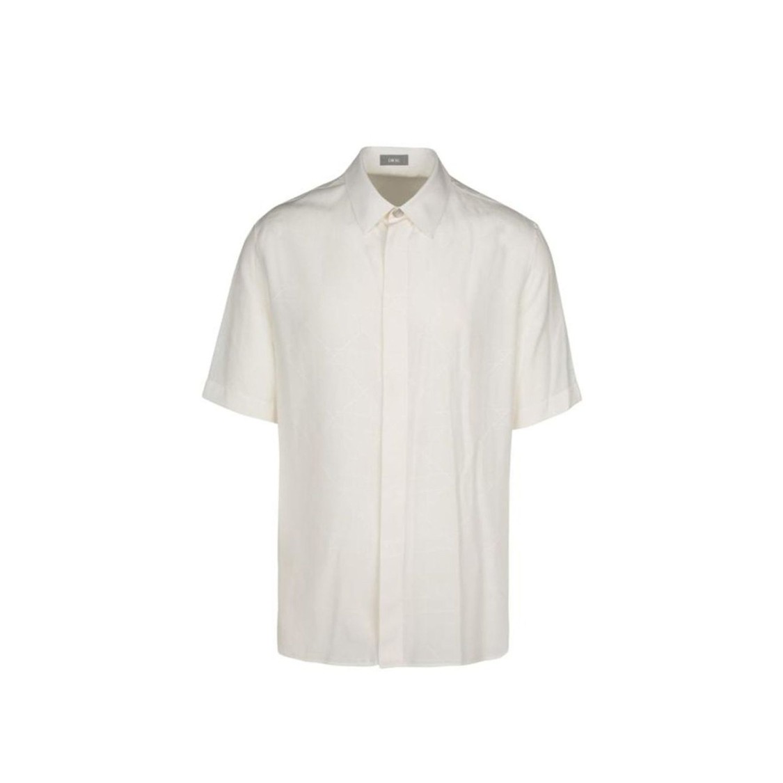 Dior Short-sleeve Silk Blend Shirt With Classic Collar
