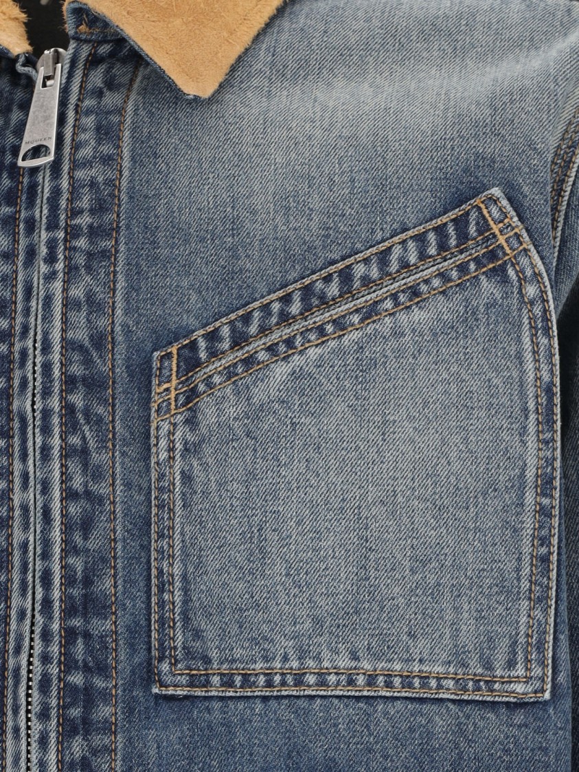 Shop Alexander Mcqueen Denim Zip Jacket – Blue