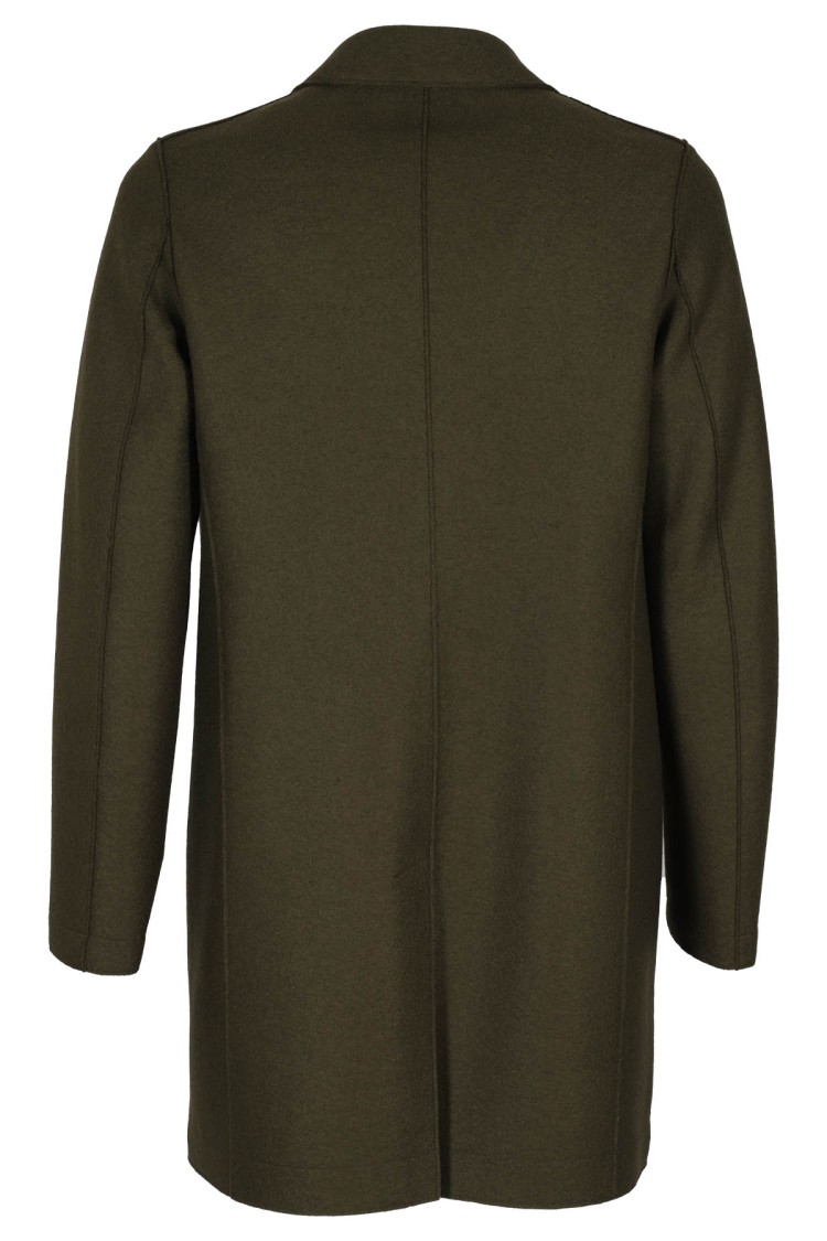 Harris Wharf London Boxy Virgin Wool Coat In Black
