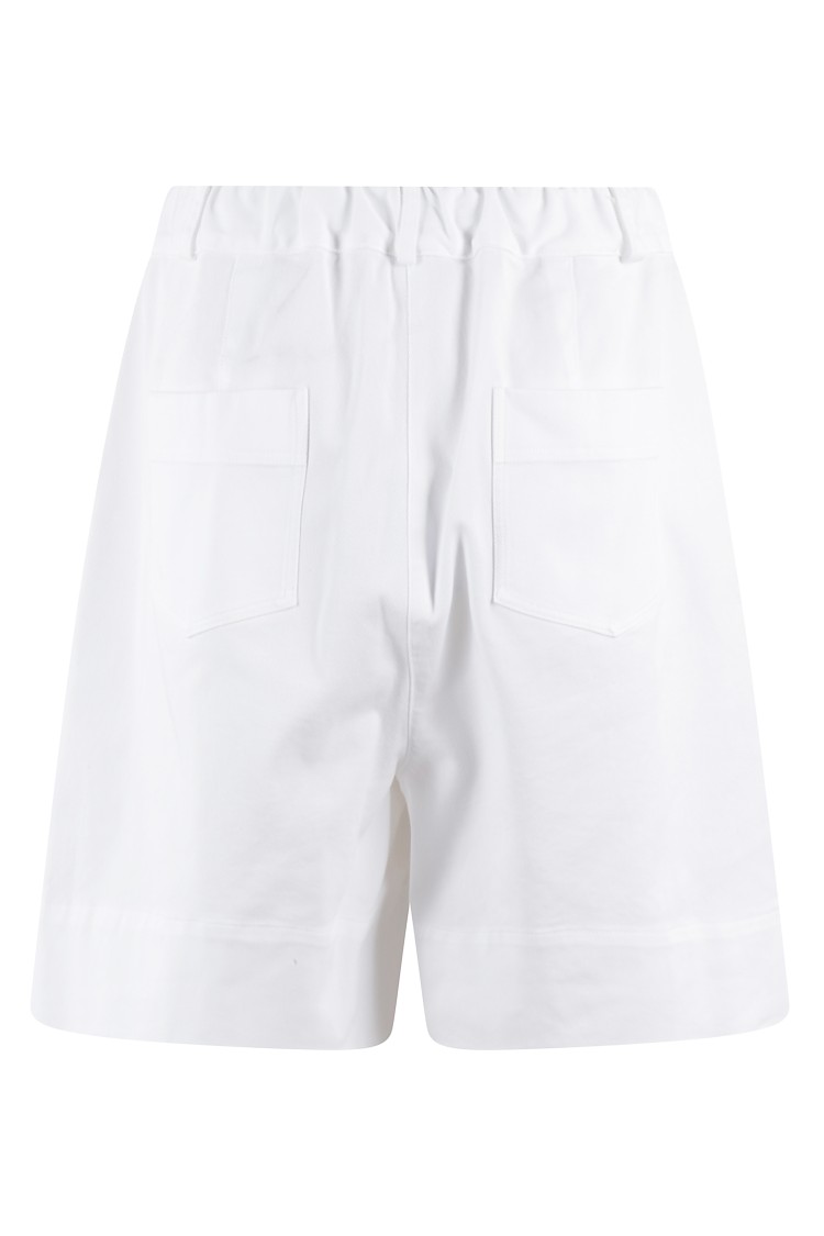 MALO MALO HIGH-WAISTED COTTON BERMUDA SHORTS